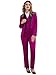 Kelyaa Women's 3 Pieces Satin Suit Lady's Black Peak Lapel One Button Fashion Outfits Casual Party Wedding Blazer Jacket Vest and Pants Set