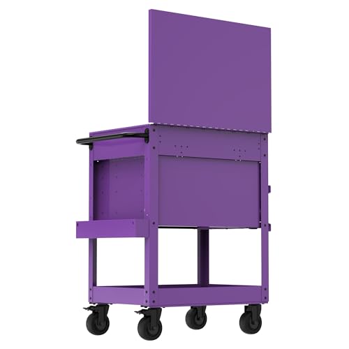 CRAFTSMAN Tool Cart on Wheels, Rolling Tool Chest with Drawers, Power Outlets and USB Port, Protective Liner, Steel Utility Cart Locking Garage Storage Cabinet, Purple (CMST98276PB) by CRAFTSMAN - Image 9