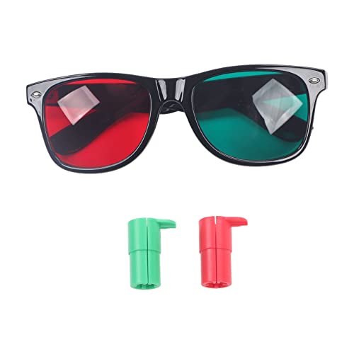 Image of Red Green Vision,Amblyopia Vision Cards,Semme Eye Training Cards for Myopia, Strabismus, and Amblyopia with Red Green Glasses