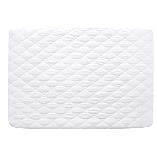 Protector de colchón Impermeable, Funda de colchón Acolchada para Cuna (86 x 52 cm), se Adapta a la Cuna Chicco Next to Me & Costway, Color Blanco