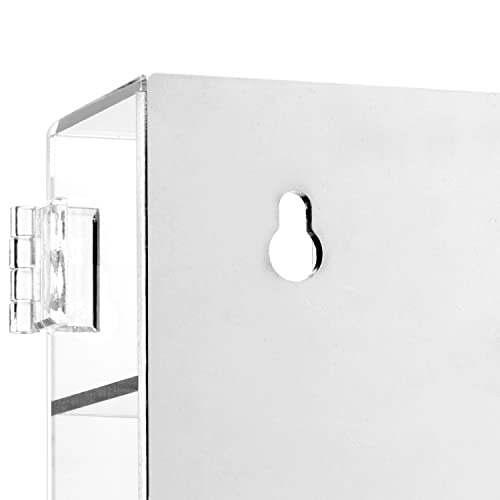 Ikee Design Premium Acrylic Display Case with Mirrored Back, Clear Wall Mounted or Desktop 12 Compartments Display Cabinet Shelves for Collectibles, Small Pop Figures, Jewelry, 10.7 W x 2 D x 10 H in