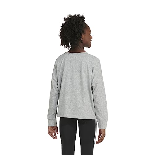 adidas Girls' Long Sleeve Waist Crew Tee T-Shirt4