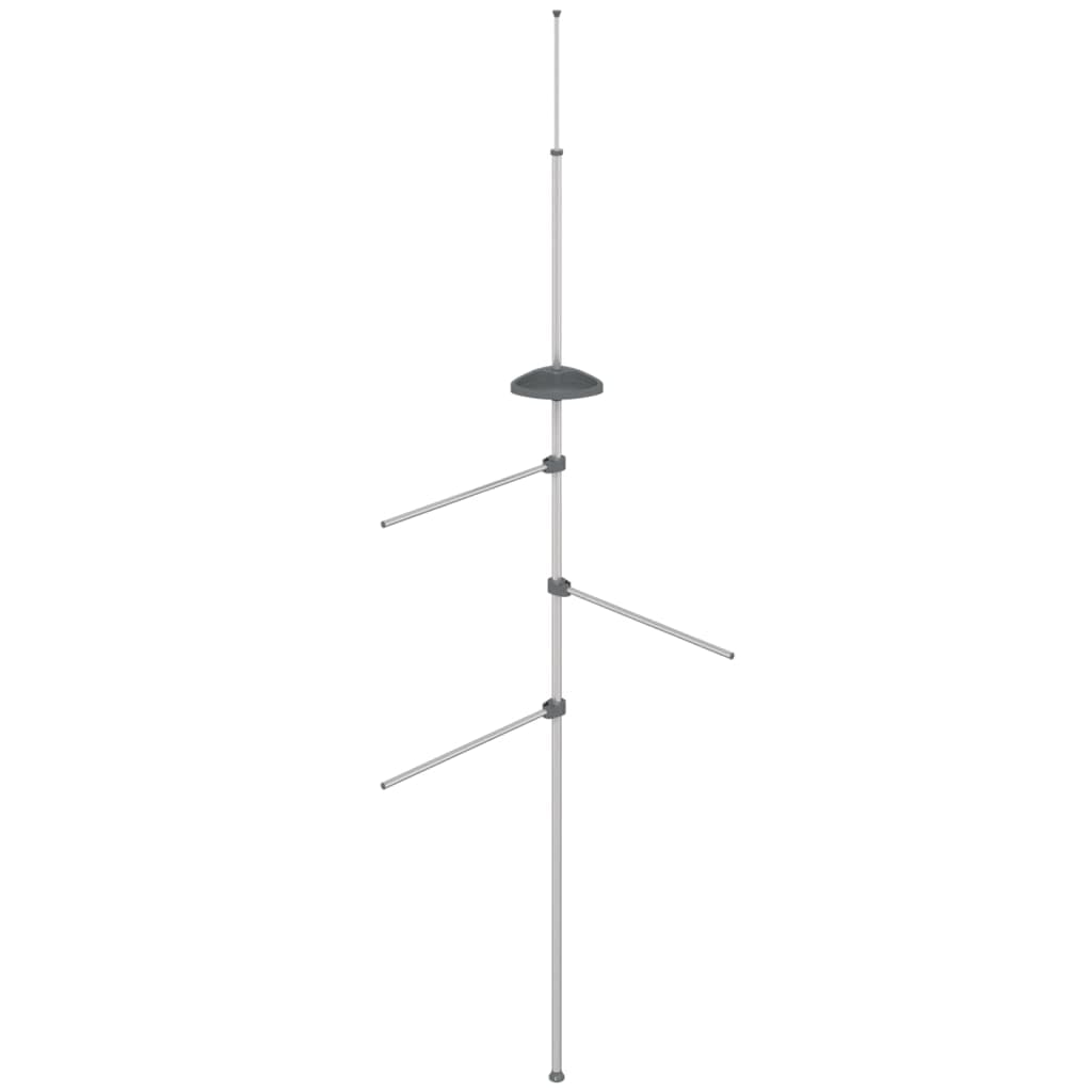 Porte-serviettes 47 x 280 cm en aluminium sur pied avec 3 barres réglables