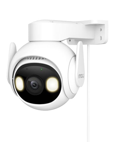Imou 3K Telecamera Wi-Fi Esterno, Telecamera WiFi di Sorveglianza 5MP Visione Notturna a Colori, Copertura Visiva a 360°, IP66 Rilevamento Umano/Animali, Audio Bidirezionale,Cruiser 2