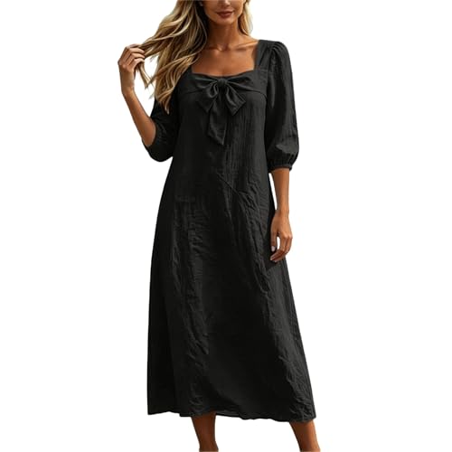 Robe ete femme chic et elegant en textile fluide haut de gamme