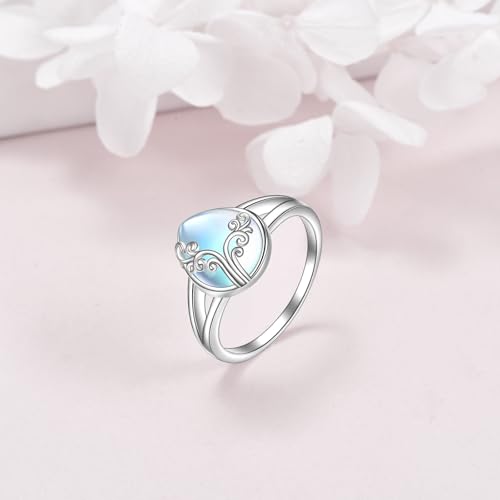 POPLYKE Filigree Band Ring Sterling Silver Gemstone Stones Engagement Ring Jewelry Gift for Women Mom Wife3