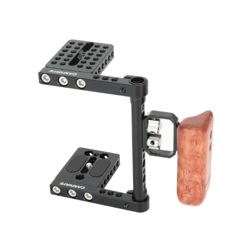 Image of CAMVATE DSLR Video Camera Cage Stabilizer Rig with Wooden Handle