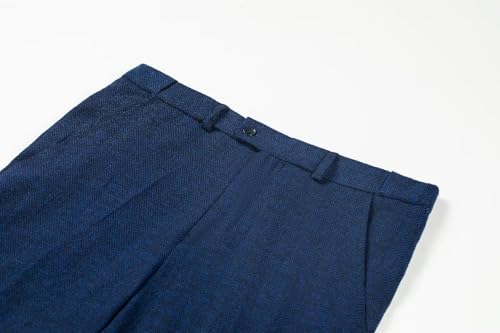 ROZU Boys Vintage Tweed Dress Pants Slacks Trousers Regular Fit Suit Pants for Boy3