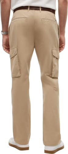 Tommy Hilfiger Herren Cargo Hose Denton Twill mit Taschen, Beige (Sandalwood), 31W/36L – Ansicht 3