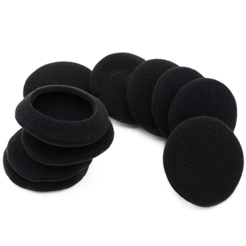 KPH7 10 pares de almohadillas de espuma para auriculares para Koss KPH7, con espuma de alta densidad - 55MM (Negro)