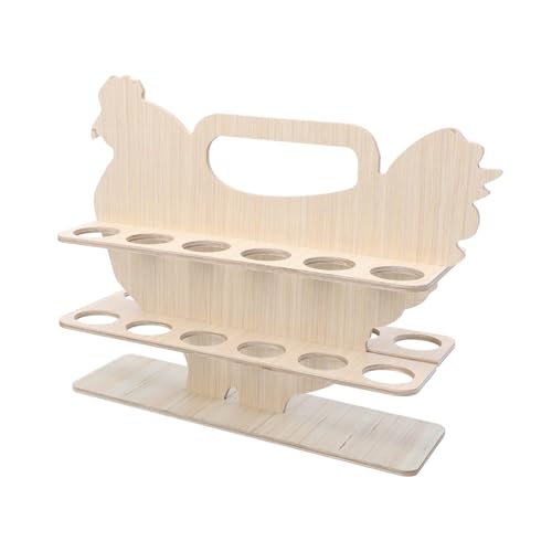 POPETPOP 卵収納ラック 冷蔵庫整理用コンテナ イースターエッグホルダー 自立式エッグバスケットオーガナイザー イースターエッグディスプレイスタンド カウンターエッグラック 卵貯蔵棚 松の木