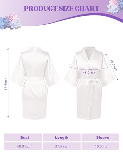 7 Pcs Womens Kimono Robe Bride Bridesmadis Silky Bathrobe Getting Ready of Wedding Birthday Party Sleepwear2