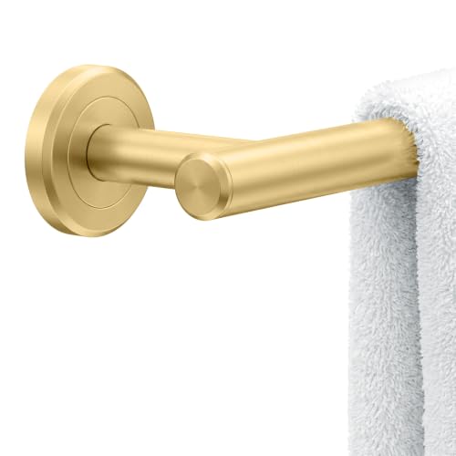 Image of Gatco 4230 Latitude II 24-Inch Towel Bar, Wall Mounted Bathroom Towel Holder, Brushed Brass