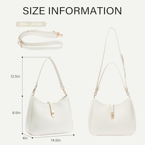 Image of CLUCI Hobo Bags for Women, Vegan Leather Tote Handbag, Water Repellent Shoulder Purses, Crossbody Bag with Adjustable Strap