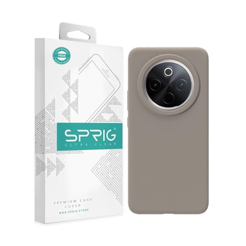 Image of SPRIG Compatible with Vivo T4 Premium SilkTone Back Cover Drop Tested Shock Proof Mobile Case for Men, Women, Boys and Girls with Camera Protection (Light Brown)