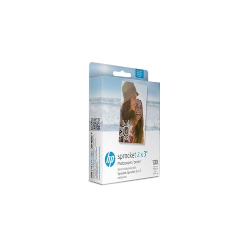 HomeStock Suburban Sophistication 2x3 Zink Sticky-Backed Photo Paper - 100 Sheets, Smudge-Proof, Blot-Proof, Water-Proof, Stick on Most Surfaces