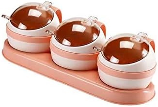 GaRcan Seasoning Box Kitchen Salt Sugar Storage Boxes Holder,Plastic Spice Jar Condiment Cruet Home Kitchen Tools,