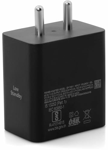 Image of 45w Type C Rapid Fast Charging Adapter Compatible with Samsung Galaxy S25 Ultra S24 Ultra S24+ S23 Ultra S23+ S22 Plus S20 Tab S9 S8 Ultra (Only Adapter) | Original Rapid Charging