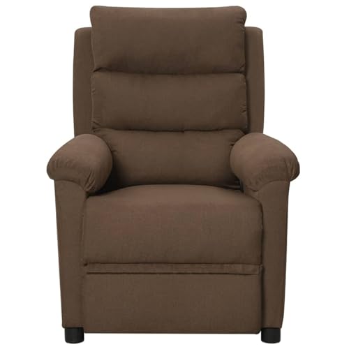 Tidyard Massagesessel Braun Stoff, Armlehnensessel Relaxsessel TV-Sessel Fernsehsessel für Wohnzimmer Schlafzimmer342355 – Bild 3