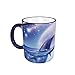 Sunzhenyu Tasse à café en céramique, motif train de dauphins, facile à tenir, tasse pour café, thé et cacao