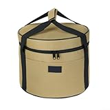 Large Outdoor Cooking Set Bag, Waterproof Picnic Storage Bag with Ergonomic Handle and Soft Lining, 14L Capacity Camping Kitchen Organizer for Cutlery and Cookware, Mud Color（Mud）