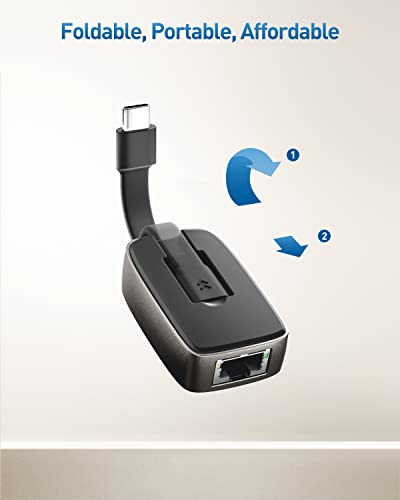 Cable Matters Foldable USB C to Ethernet Adapter Gigabit, Portable Lan to USB C Adapter - Image 3