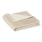 Amazon Basics Fleecedecke, Weiche Flauschige Kuscheldecke, Warme Wohndecke für Couch & Sofa, 127 x 152 cm, Beige