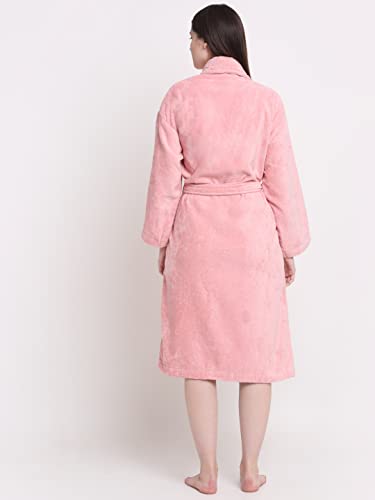 Image of CREEVA Luxury 100% Cotton Bathrobe for Men & Women | Super Soft Velour | Shawl Collar | Highly Absorbent | Ideal for Spa, Shower, Gym, Travel & Gifting