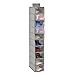 Armarios Organizador Colgante 10 Niveles Estantes Organizador para Sombreros con Transparente Guardapolvo Plegable Organizador Tela Colgar para Todo Tipo de Sombreros(Gris)