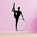 Calcomanía De Pared De Aro De Gimnasia Rítmica, Pegatina De Pared Deportiva Para Habitación De Niños, Decoración De Gimnasio En Casa, Arte Adhesivo, Mural, Dormitorio, Dcor 28X56Cm