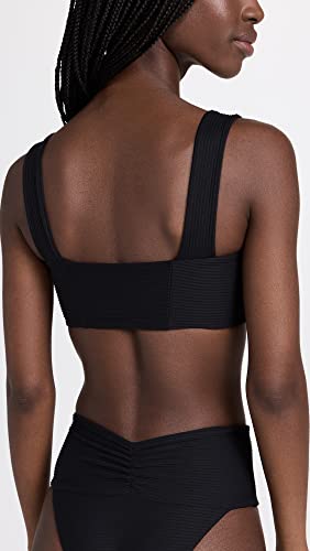 L*Space Eco Chic Econyl Marlee Bikini Top for Women, Eco Ribbed Stylish Swim Bralette with Front Ruching3
