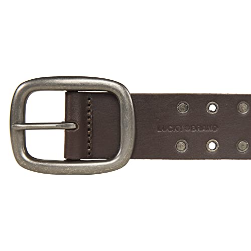 Image of Lucky Brand Men's Genuine Leather Belt | Classic | Casual | Everyday | Western | American Heritage | Metal Buckle
