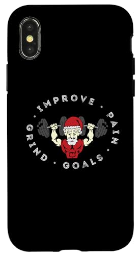 Badass Santa ���P�A�ɂ݁A�O���C���h�A�S�[�� �X�}�z�P�[�X iPhone X/XS �p