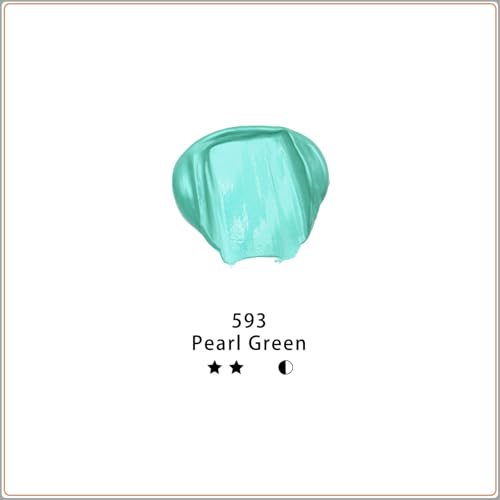 Image of Artecho Pearl Green Acrylic Paint (120ml / 4.05oz) Tubes, Art Craft Paints for Canvas Painting, Rock, Stone, Wood, Fabric, Art Supplies