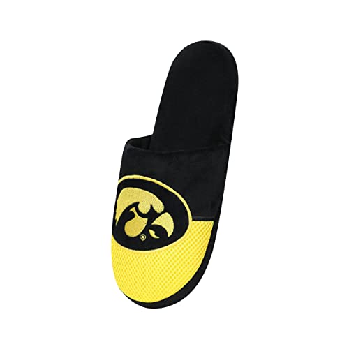 Image of FOCO Oklahoma Sooners NCAA Mens Team Logo Staycation Slippers