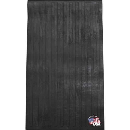 Boomerang Rubber Multi-Purpose Heavy-Duty Rubber Mat, Bed Liner for 8 Foot Long Truck Beds, Made in The USA, 100% Recycled Rubber, Weather Resistant, Will Not Crack, Workshop Floor Protection