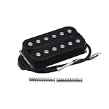 Las pastillas de cuello de doble bobina se adaptan a la mayoría de las piezas de repuesto de guitarra eléctrica humbucker doble.