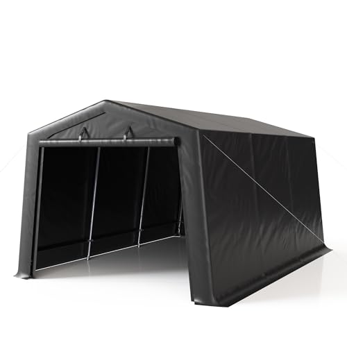 Vonzoy Carport 10'×15' Heavy Duty,Car Canopy Portable Garage With Roll-Up Zipper Door,Thick Shelter Storage Canopy Tent cover