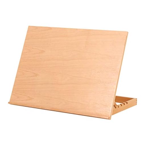 Escritorio caballete regulable. Escritorio caballete grande tamaño A2 de madera de haya. Como mesa de trabajo de dibujo o para exhibir trabajos de arte.