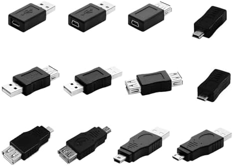 USB Female To Mini USB Male OTG Adapter Cable - For Connecting Phones, Tablets & More