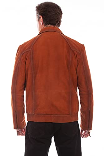 Scully Mens Copper Leather Rugged Suede Jacket2