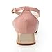 Danglianying Women's Pumps Shoes Pointed Toe Low Heels Ankle Strap Closed Toe Wedding Party Dress Pumps Pink Size 7