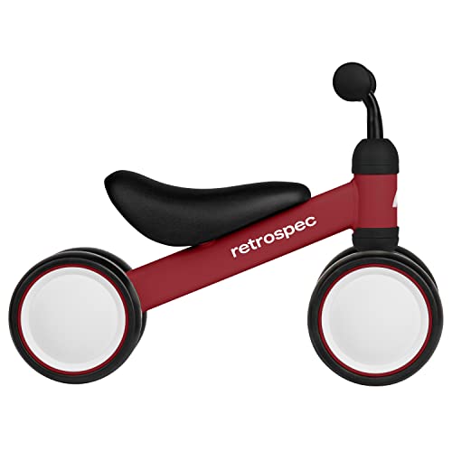 Image of Retrospec Cricket Baby Walker Balance Bike with 4 Wheels for Ages 12-24 Months - Toddler Bicycle Toy for 1 Year Old's - Ride On Toys for Boys & Girls