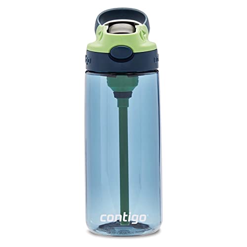 Image of Contigo Kids Straw Water Bottle with AUTOSPOUT Lid 20oz Blueberry