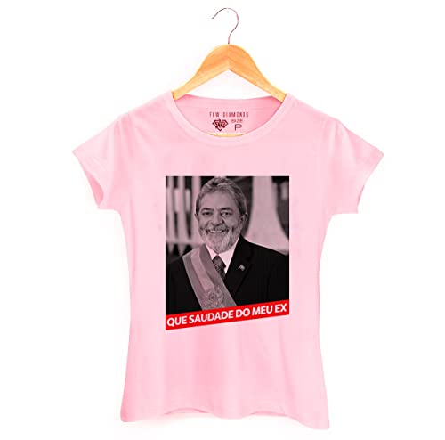 Camiseta Que saudade do meu ex - Presidente Lula (M, Cinza Mescla - Masculina)