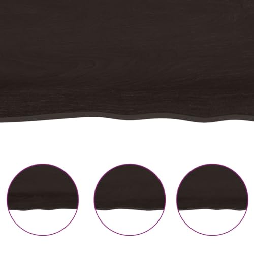 Estantería de pared de madera tratada de roble marrón oscuro, repisa flotante de 100x60 8