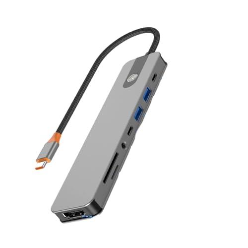 Concentrador de puertos USB C con carga PD 100W y adaptador 4K 60Hz