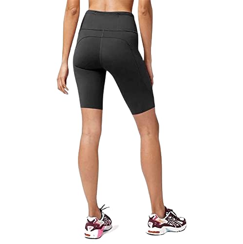 Poly Spandex Women Sport Shorts for Active Wear| Regular Fit for Workout Wear and Casual Wear| Shorts for Running, Cycling, Yoga, Gym and Active Wear (Black)