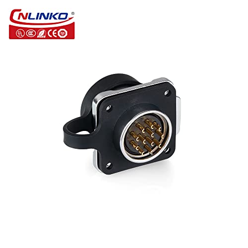 CNLINKO LP-20 Industrial Waterproof Connector IP68 Circular Connector Quick Plugging Aviation Connector Anti-Interference Shell Fast Release Connector M20 2-12 Pin Flange Socket (12 Pin) - Image 2