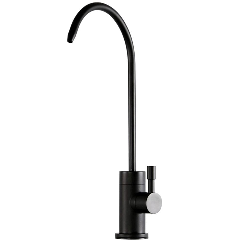 Robinet évier de cuisine noir rotatif 360 pour système osmoseur 1/4
